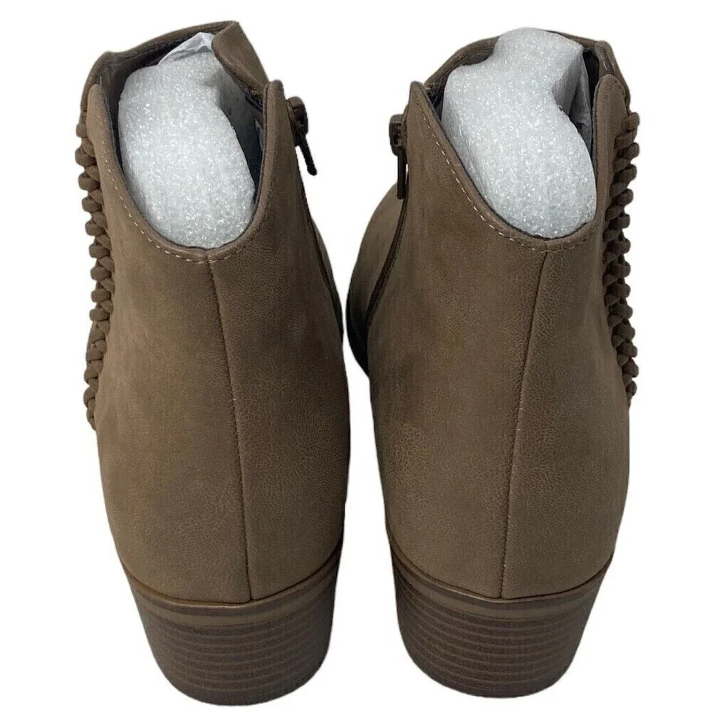 MIA Jaice Ankle Boots Women's Size 10 M Tan Suede